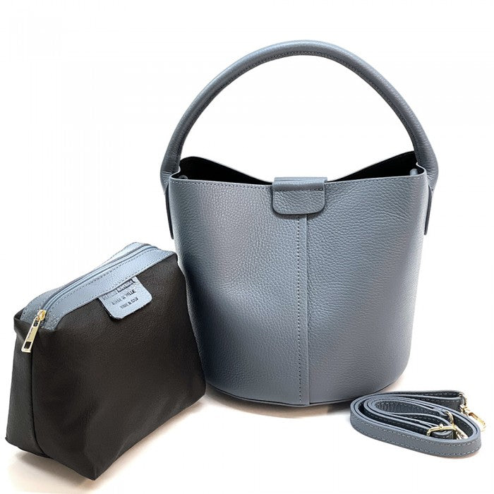 Agostina Leather Bucket Bag