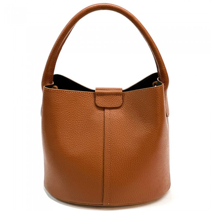 Agostina Leather Bucket Bag