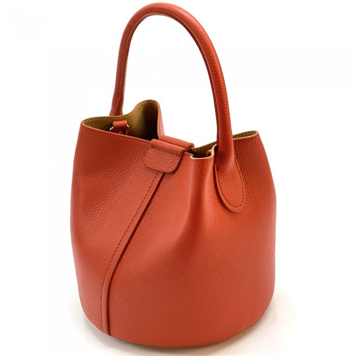 Agostina Leather Bucket Bag