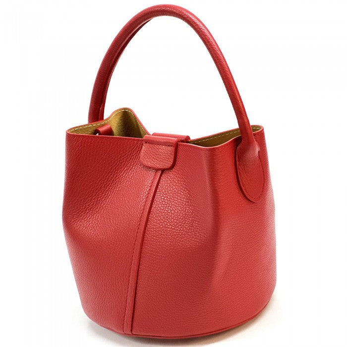 Agostina Leather Bucket Bag