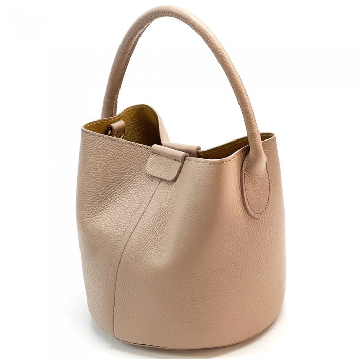 Agostina Leather Bucket Bag