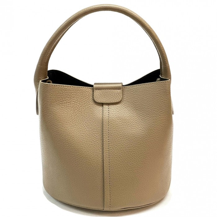 Agostina Leather Bucket Bag