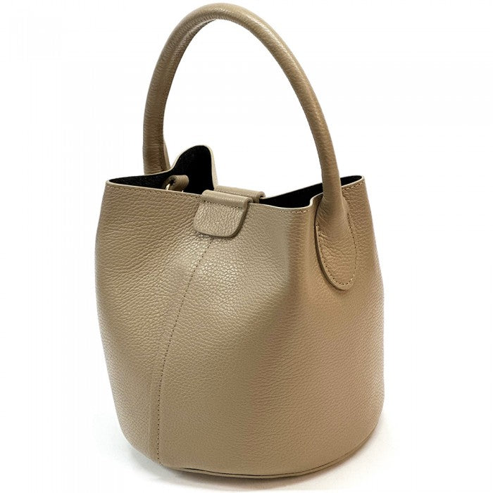 Agostina Leather Bucket Bag