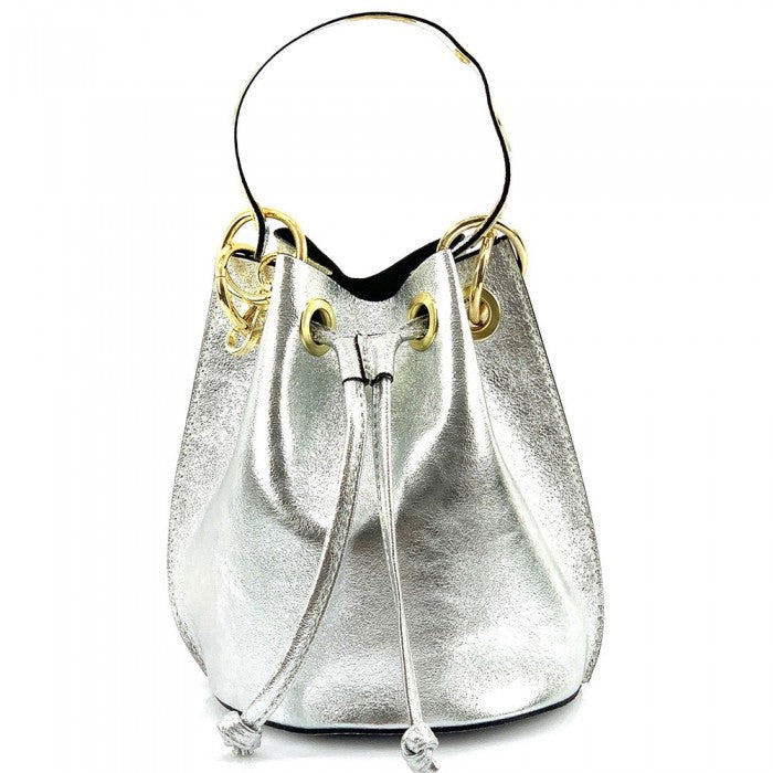 Fiammetta leather bucket bag