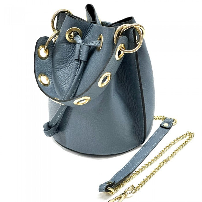 Fiammetta leather bucket bag