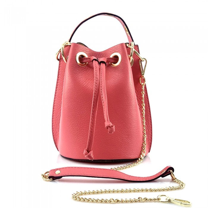 Fiammetta leather bucket bag