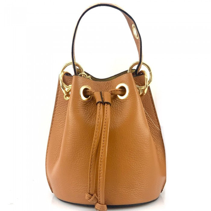 Fiammetta leather bucket bag