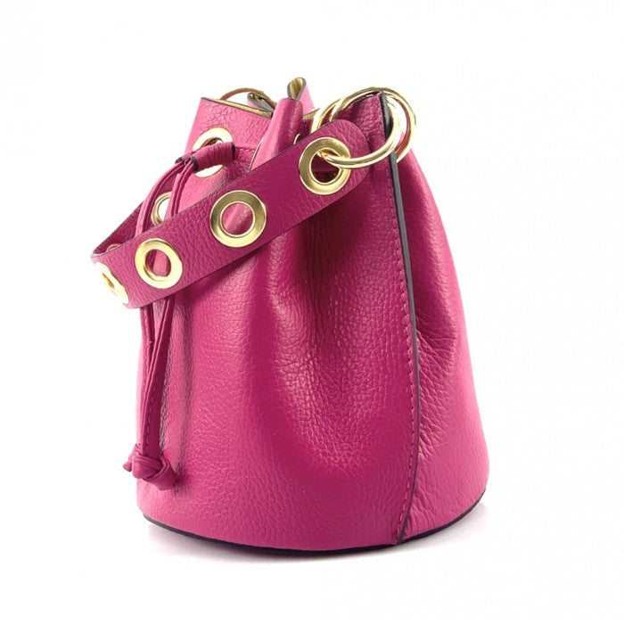 Fiammetta leather bucket bag