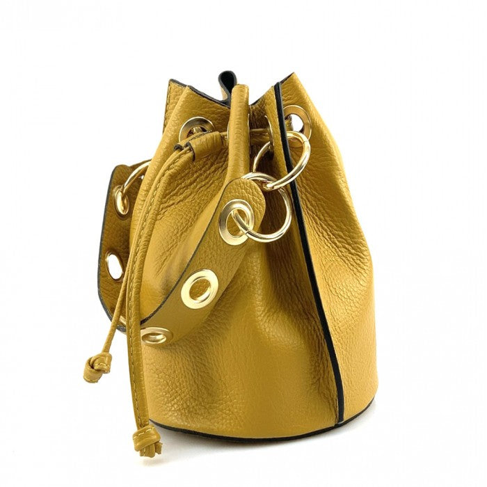 Fiammetta leather bucket bag
