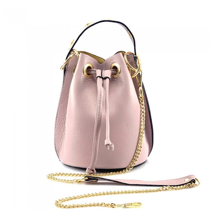 Fiammetta leather bucket bag