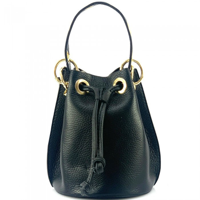 Fiammetta leather bucket bag