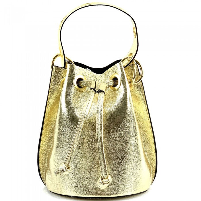 Fiammetta leather bucket bag