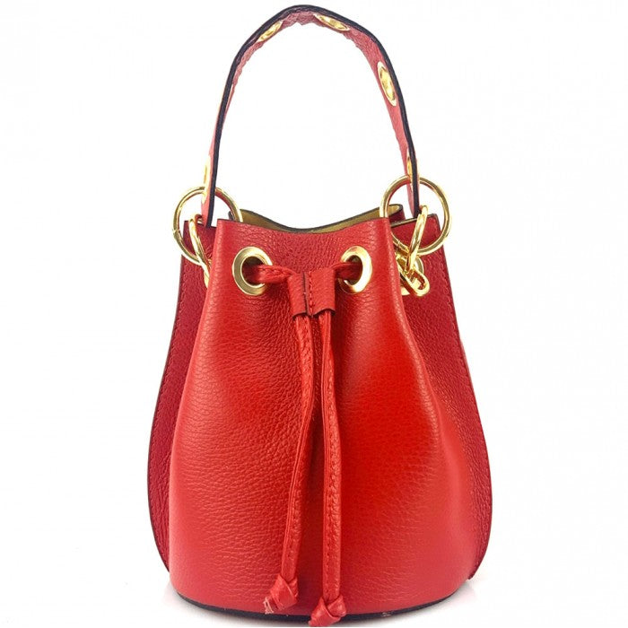 Fiammetta leather bucket bag