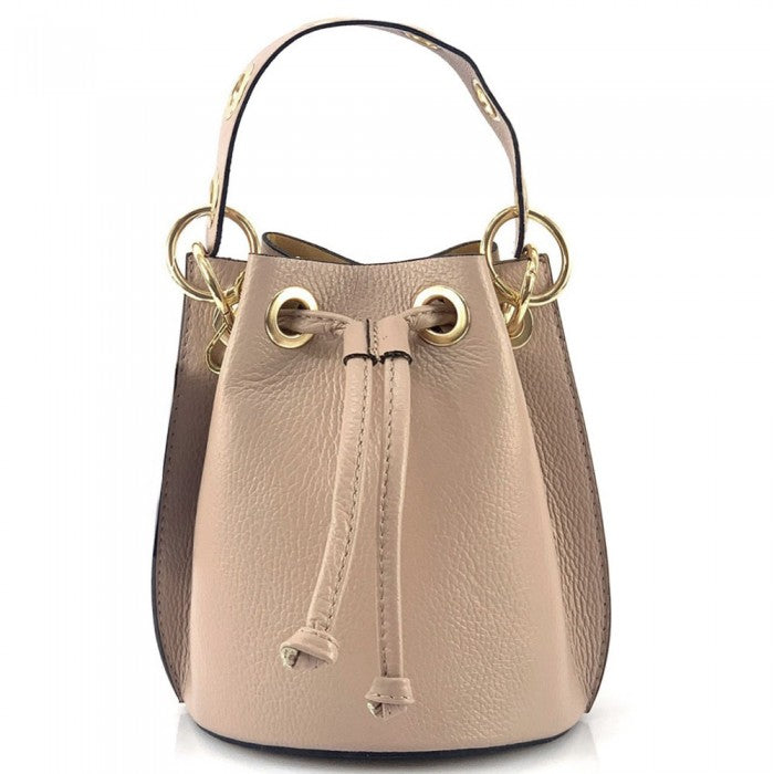 Fiammetta leather bucket bag