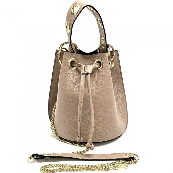Fiammetta leather bucket bag