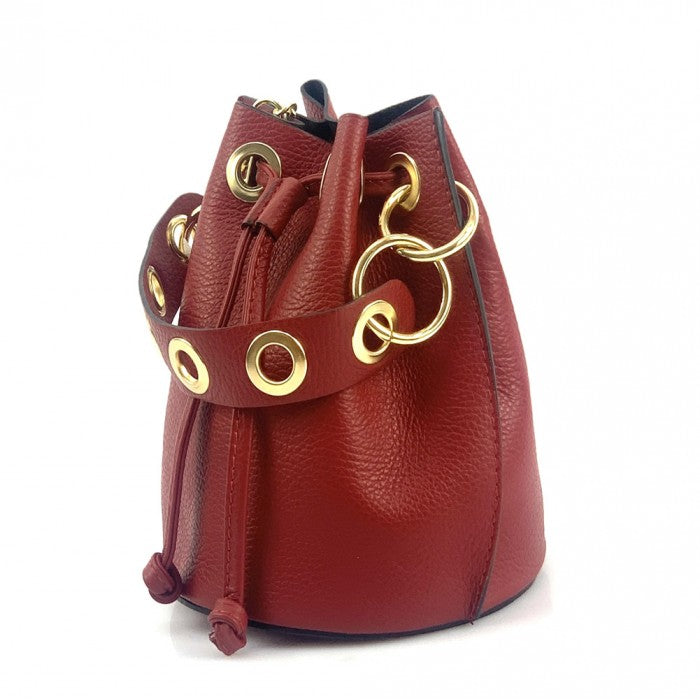 Fiammetta leather bucket bag