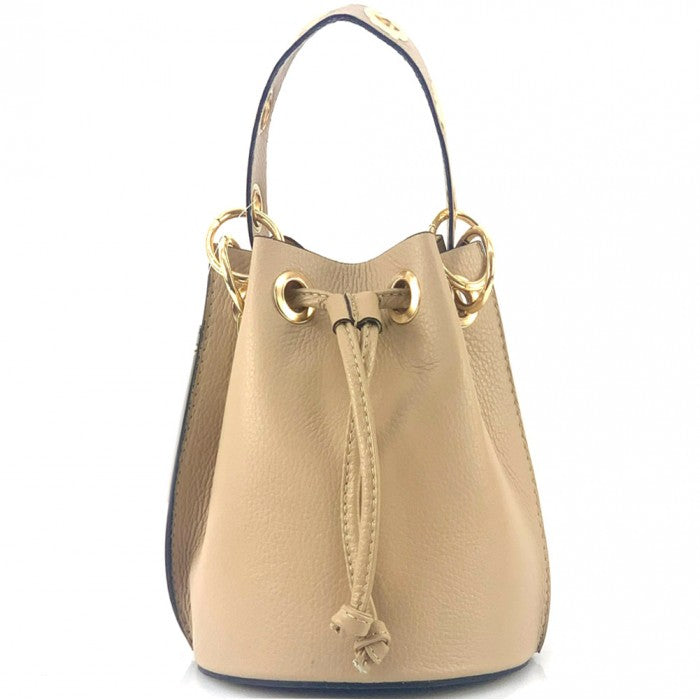 Fiammetta leather bucket bag