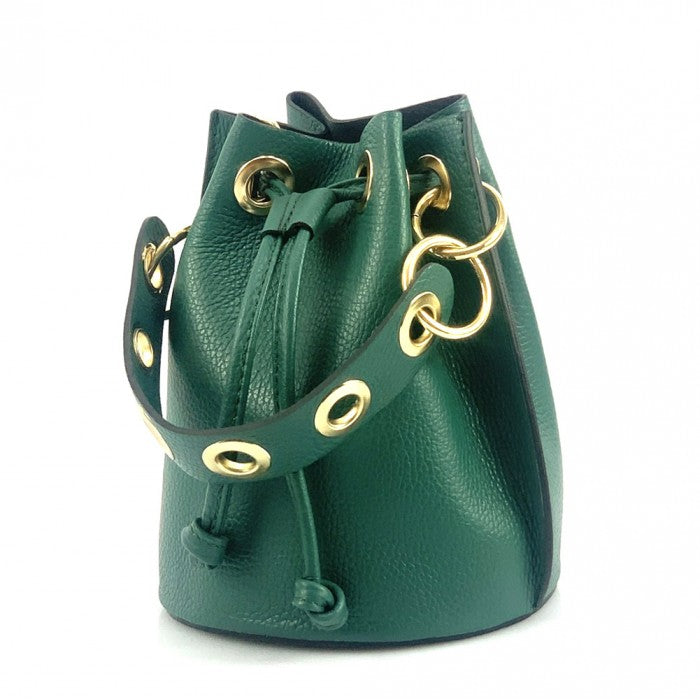 Fiammetta leather bucket bag