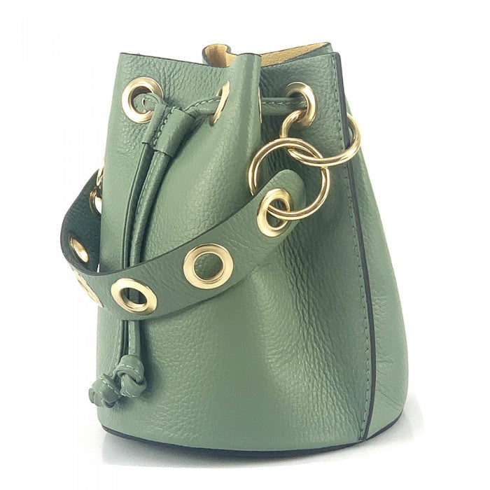 Fiammetta leather bucket bag