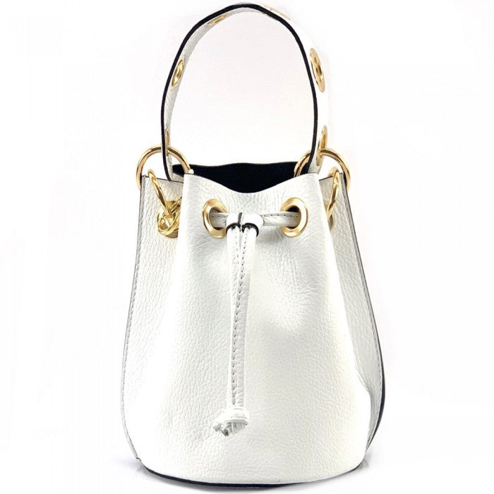 Fiammetta leather bucket bag