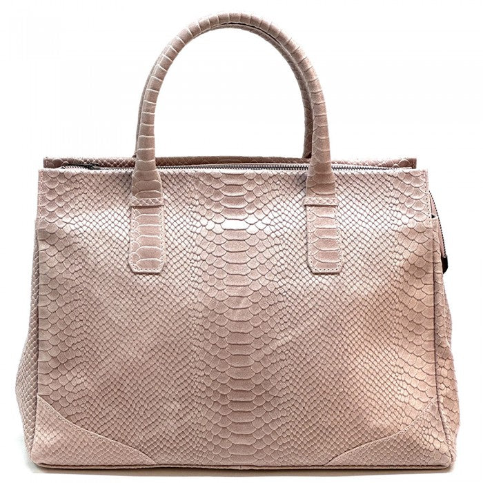 Angela Genuine Leather Bag with Python Print
