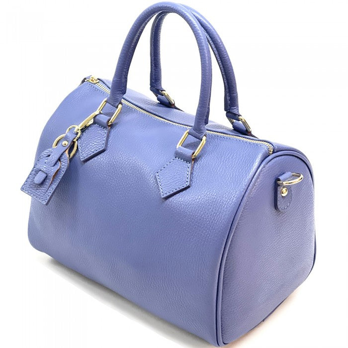 A Erminia GM cow leather handbag with visible texture, two handles, and metallic hardware.