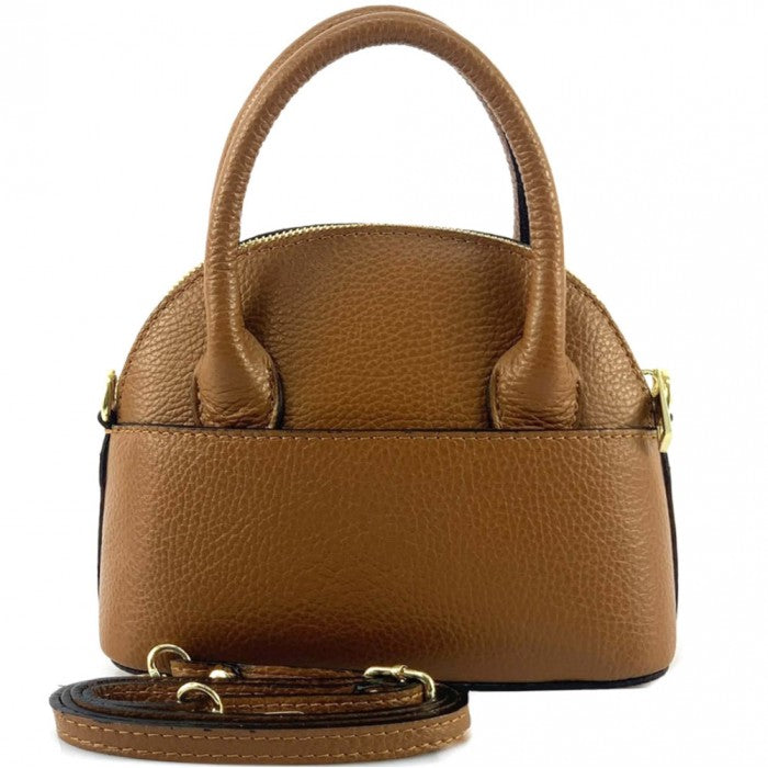 Sac coquillage en cuir italien Fabrizia