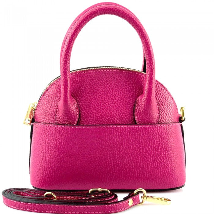 Sac coquillage en cuir italien Fabrizia