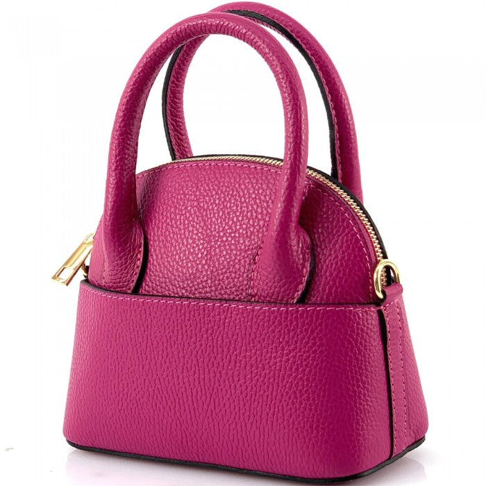 Sac coquillage en cuir italien Fabrizia