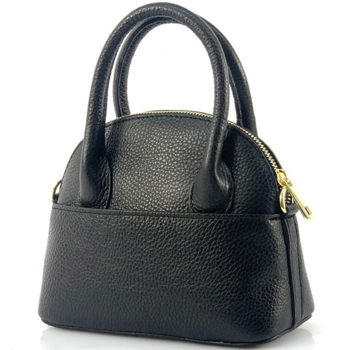 Sac coquillage en cuir italien Fabrizia