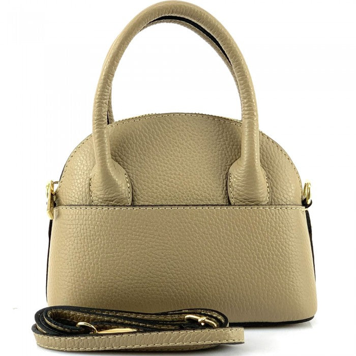 Sac coquillage en cuir italien Fabrizia