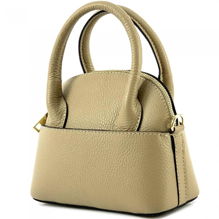 Sac coquillage en cuir italien Fabrizia