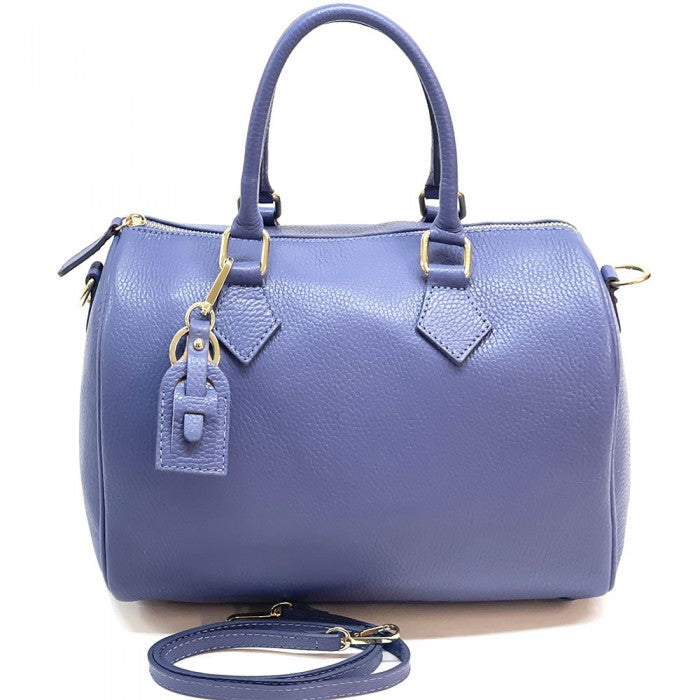 A Erminia GM cow leather handbag with visible texture, two handles, and metallic hardware.